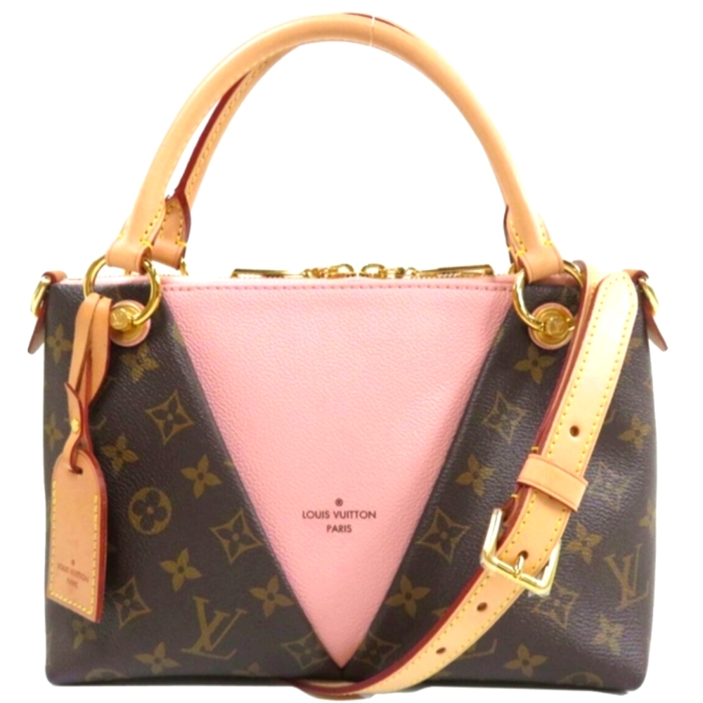 Louis Vuitton V Tote BB Monogram canvas Handbag Pink